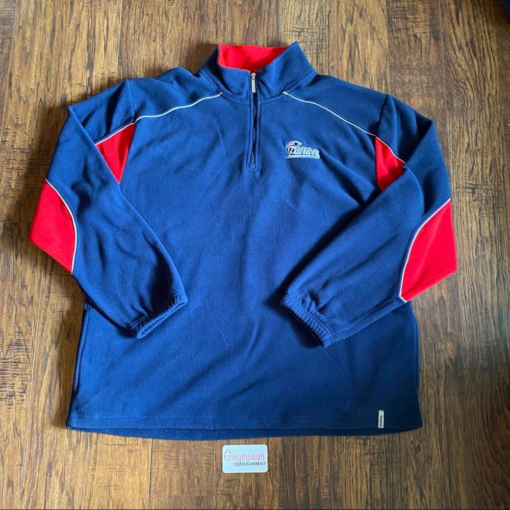 New England Patriots 1/4 Zip Fleece Pull Over